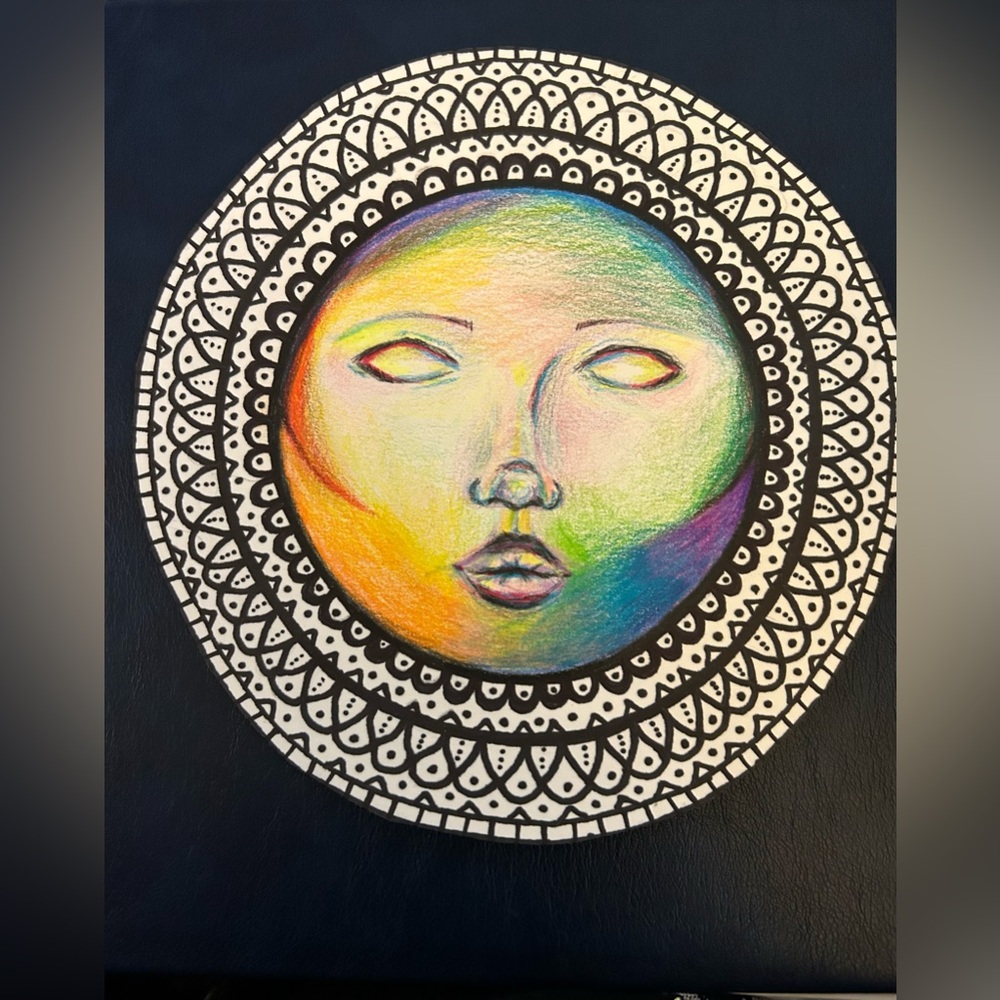 Original blended pencil art on stencil. Very lovely.